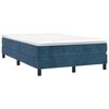 vidaXL Boxspringbett mit Matratze Dunkelblau 120x200 cm Samt