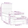 vidaXL Boxspringbett mit Matratze Dunkelblau 80x200 cm Samt