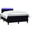 vidaXL Boxspringbett mit Matratze & LED Schwarz 120x210 cm Samt