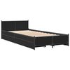 vidaXL Bettgestell mit Schubladen Schwarz 90x200 cm Holzwerkstoff