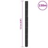 vidaXL Unkrautvlies Schwarz 1,5x150 m PP