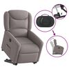 vidaXL Relaxsessel mit Aufstehhilfe Elektrisch Taupe Stoff