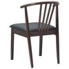 vidaXL Esszimmerstuhl 2 pcs Hellbraun und Schwarz Solides Gummiholz