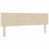 vidaXL LED Boxspringbett mit Matratze mit LED Creme 180 x 200 cm Stoff