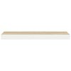 vidaXL Schweberegale 2 Stk. Eichen-Optik und Wei&szlig; 120x23,5x3,8 cm MDF