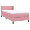 vidaXL Boxspringbett mit Matratze Rosa 80x210 cm Samt