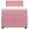 vidaXL Boxspringbett mit Matratze Rosa 90x200 cm Samt