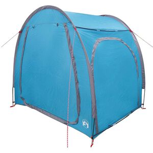vidaXL Fahrradgarage mit Dach mit Speicher Blau 218 x 156 x 180 cm