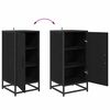 vidaXL Sideboard Schwarz Eichen-Optik 35,5 x 35 x 76 cm