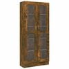 vidaXL Vitrinenschrank R&auml;uchereiche 82,5x30,5x185 cm Holzwerkstoff