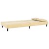 vidaXL Schlafsofa 2-Sitzer mit 2 Kissen Creme Samt