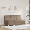 vidaXL Modulares Armfreies Sofa 3 pcs Cappuccino 55 x 74 x 82 cm