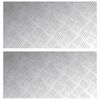 vidaXL Treppe Tritt Rechtwinklig 2 pcs Silber 60 x 30 cm Aluminium