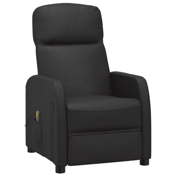 vidaXL Massagesessel Schwarz Kunstleder