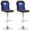 vidaXL Barhocker 2 Stk. Blau Kunstleder