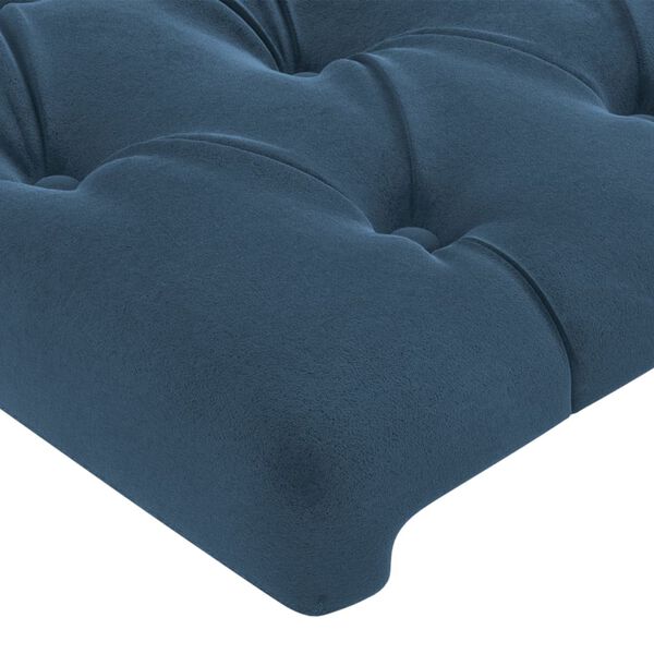 vidaXL Kopfteil Dunkelblau 180x7x118/128 cm Samt