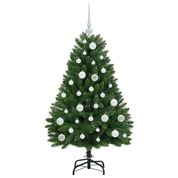 vidaXL K&uuml;nstlicher Weihnachtsbaum Gr&uuml;n 120 cm PVC und Metall