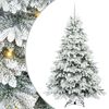 vidaXL K&uuml;nstlicher Weihnachtsbaum mit 300 LEDs Wei&szlig; 180 cm PE und PVC