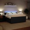 vidaXL Boxspringbett mit Matratze Schwarz 200x200 cm Samt