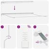 vidaXL Markisenrahmen mit LED-Lichtleisten Wei&szlig; 500 x 300 cm Aluminium
