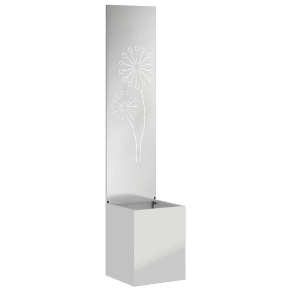vidaXL Garten Sichtschutz-Leinwand Silber 32 x 140 cm Verzinkter Stahl