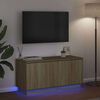vidaXL TV-Schrank mit LED Sonoma-Eiche 100 x 38 x 49 cm Holzwerkstoff