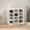 vidaXL Schuhschrank mit Regal Wei&szlig; 77,5 x 30 x 67 cm Holzwerkstoff