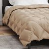 vidaXL Winterbettdecke Taupe 220 x 140 cm Mikrofaser