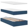 vidaXL Ottoman-Bett mit Matratze & LEDs Blau 80x200 cm Stoff