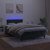 vidaXL Boxspringbett mit Matratze & LED Dunkelgr&uuml;n 120x190 cm Samt