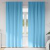 vidaXL Verdunkelungs-Vorh&auml;nge mit Ringen 2 pcs Himmelblau 225 x 140 cm
