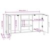 vidaXL Sideboard Schwarz 107x38x60 cm Holzwerkstoff