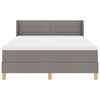 vidaXL Boxspringbett mit Matratze Taupe 140 x 190 cm Stoff