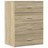 vidaXL Sideboards 2 Stk. Sonoma-Eiche 60x39x80 cm Holzwerkstoff