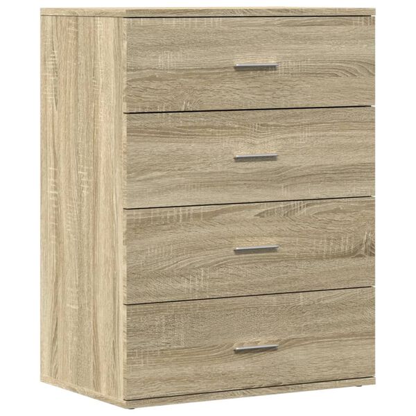 vidaXL Sideboards 2 Stk. Sonoma-Eiche 60x39x80 cm Holzwerkstoff
