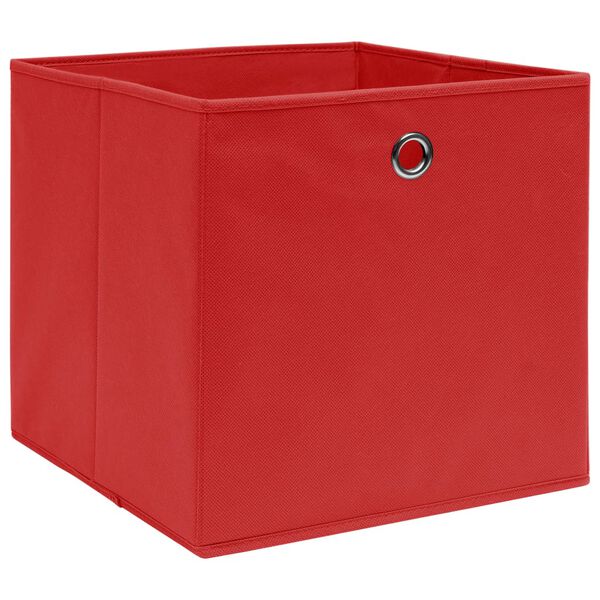 vidaXL Aufbewahrungsboxen 4 Stk. Rot 32x32x32 cm Stoff