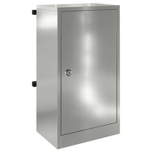 vidaXL Briefkasten mit T&uuml;r Schwarz 30 x 20 x 55 cm Verzinkter Stahl