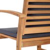 vidaXL Stuhl mit Kissen 2 pcs Braun und Dunkelgrau 65 x 60 x 76,5 cm