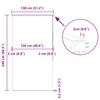 vidaXL Duschrollo mit Kassette 130x240 cm Stoffbreite 126 cm