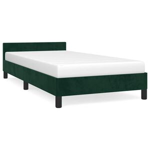 vidaXL Bettgestell ohne Matratze Dunkelgr&uuml;n 80x200 cm Samt