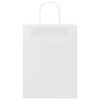 vidaXL Papiertragetaschen 50 Stk. mit Henkeln Wei&szlig; 26x12x35 cm