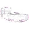 vidaXL Massivholzbett 75x190 cm