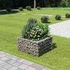 vidaXL Gabionen-Hochbeet Verzinkter Stahl 90&times;90&times;50 cm