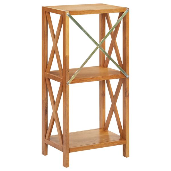 vidaXL Regal mit 3 B&ouml;den 40x30x87 cm Massivholz Eiche