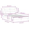 vidaXL Bettgestell ohne Matratze "Hvar" Schwarz 120x200 cm Kunstleder