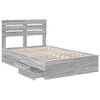 vidaXL Bettrahmen Graues Sonoma 120 x 190 cm Ingenieurs Holz