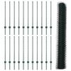 vidaXL Zaun mit Pfosten Gr&uuml;n 1 x 50 m Stahl und PVC