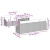 vidaXL Gartensofa-set mit Kissen 7 pcs Braun Poly-Rattan