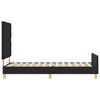 vidaXL Bettgestell mit Kopfteil Schwarz 90 x 190 cm Stoff