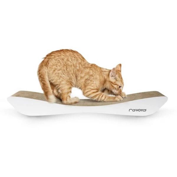 MyKotty Katzen-Kratzm&ouml;bel TOBI 59 x 25 x 6,9 cm Wei&szlig; 3087
